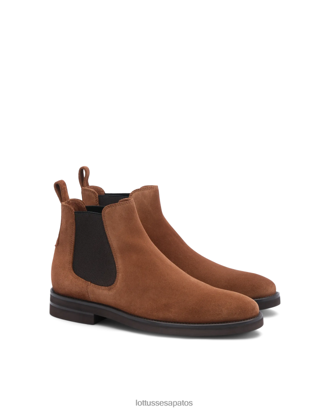 Lottusse homens botas de camurça de bezerro holborn 8TX8R4147 calçados marrom