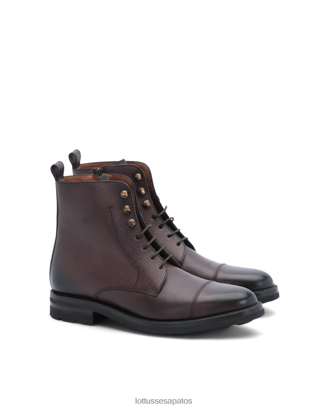 Lottusse homens botins macios de bezerro premium 8TX8R4129 calçados café