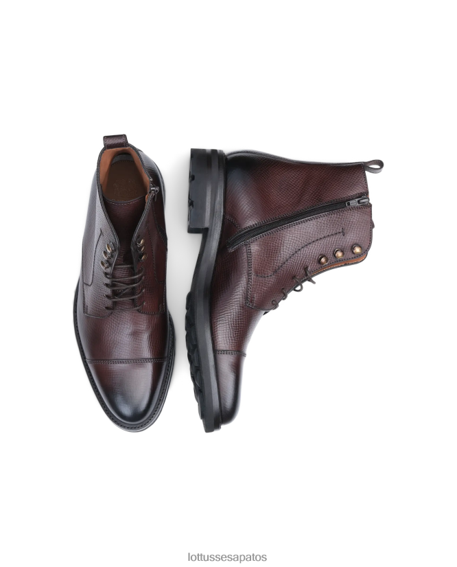 Lottusse homens botins macios de bezerro premium 8TX8R4129 calçados café