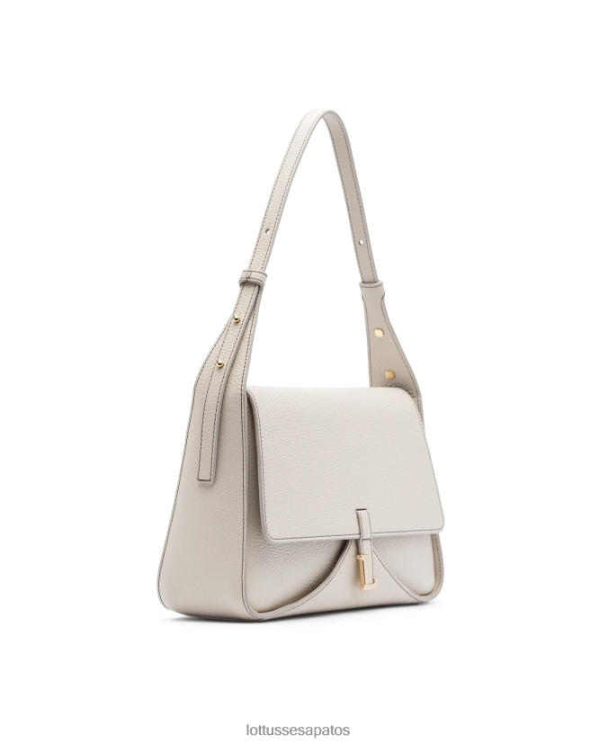 Lottusse mulheres bolsa com alça superior de bezerro grão talaia 8TX8R4324 acessórios off white