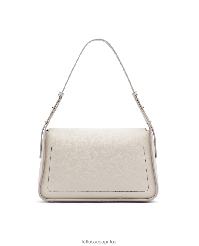 Lottusse mulheres bolsa com alça superior de bezerro grão talaia 8TX8R4324 acessórios off white