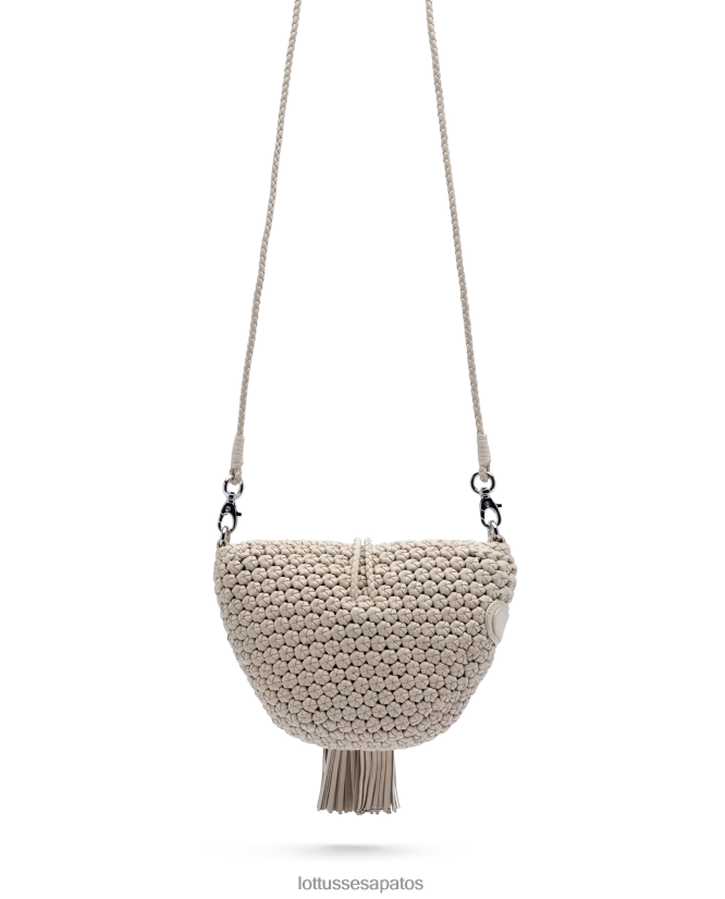 Lottusse mulheres bolsa crossbody macia de cordeiro merino noodbag 8TX8R4337 acessórios off white